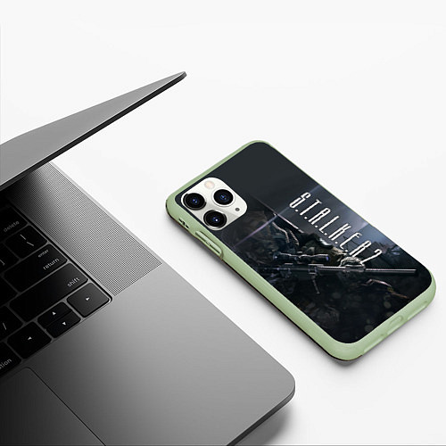 Чехол iPhone 11 Pro матовый STALKER 2 / 3D-Салатовый – фото 3