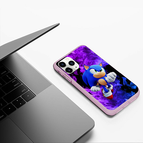 Чехол iPhone 11 Pro матовый SONIC / 3D-Розовый – фото 3