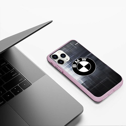 Чехол iPhone 11 Pro матовый BMW / 3D-Розовый – фото 3