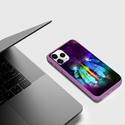 Чехол iPhone 11 Pro матовый UNDERTALE, цвет: 3D-фиолетовый — фото 2