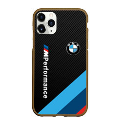 Чехол iPhone 11 Pro матовый BMW M PERFORMANCE, цвет: 3D-коричневый
