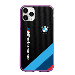 Чехол iPhone 11 Pro матовый BMW M PERFORMANCE, цвет: 3D-фиолетовый