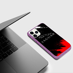 Чехол iPhone 11 Pro матовый Jaguar, цвет: 3D-фиолетовый — фото 2