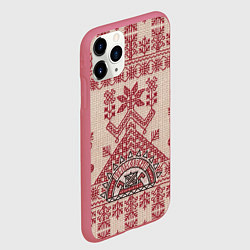 Чехол iPhone 11 Pro матовый Макошь Богиня Судьбы, цвет: 3D-малиновый — фото 2