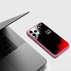 Чехол iPhone 11 Pro матовый MAZDA, цвет: 3D-малиновый — фото 2