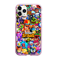 Чехол iPhone 11 Pro матовый BRAWL STARS MAX, цвет: 3D-розовый