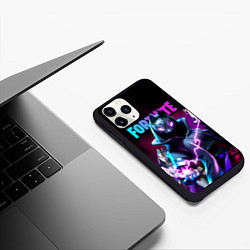 Чехол iPhone 11 Pro матовый FORTNITE, цвет: 3D-черный — фото 2
