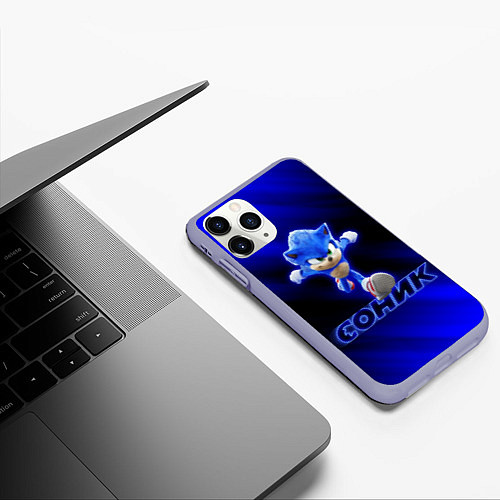 Чехол iPhone 11 Pro матовый SONIC / 3D-Светло-сиреневый – фото 3