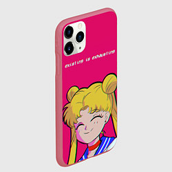 Чехол iPhone 11 Pro матовый EXISTING IS EXHAUSTING, цвет: 3D-малиновый — фото 2