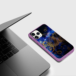 Чехол iPhone 11 Pro матовый Space Geometry, цвет: 3D-фиолетовый — фото 2