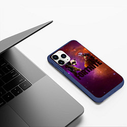 Чехол iPhone 11 Pro матовый Fortnite, цвет: 3D-тёмно-синий — фото 2