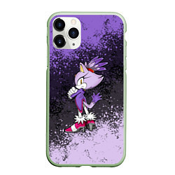 Чехол iPhone 11 Pro матовый SONIC Blaze the Cat, цвет: 3D-салатовый