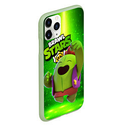 Чехол iPhone 11 Pro матовый Brawn stars Spike Спайк, цвет: 3D-салатовый — фото 2