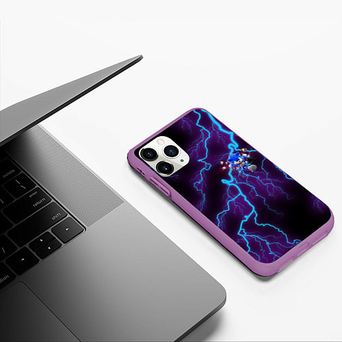 Чехол iPhone 11 Pro матовый SONIC / 3D-Фиолетовый – фото 3