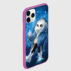 Чехол iPhone 11 Pro матовый UNDERTALE, цвет: 3D-фиолетовый — фото 2