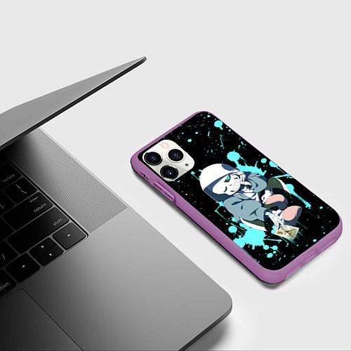 Чехол iPhone 11 Pro матовый UNDERTALE / 3D-Фиолетовый – фото 3