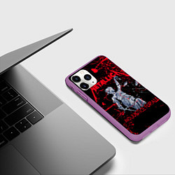 Чехол iPhone 11 Pro матовый Metallica, цвет: 3D-фиолетовый — фото 2