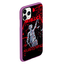 Чехол iPhone 11 Pro матовый Metallica, цвет: 3D-фиолетовый — фото 2