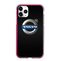 Чехол iPhone 11 Pro матовый VOLVO, цвет: 3D-малиновый