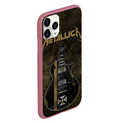 Чехол iPhone 11 Pro матовый Metallica, цвет: 3D-малиновый — фото 2