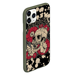 Чехол iPhone 11 Pro матовый Metallica, цвет: 3D-темно-зеленый — фото 2