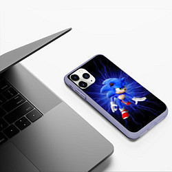 Чехол iPhone 11 Pro матовый SONIC, цвет: 3D-светло-сиреневый — фото 2