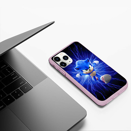 Чехол iPhone 11 Pro матовый SONIC / 3D-Розовый – фото 3