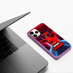 Чехол iPhone 11 Pro матовый Brawl stars Nita Нита, цвет: 3D-фиолетовый — фото 2