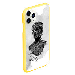 Чехол iPhone 11 Pro матовый Бюст статуи Glitch face, цвет: 3D-желтый — фото 2
