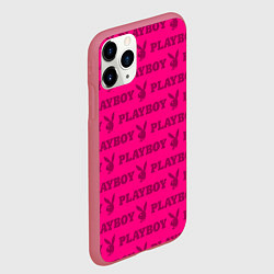 Чехол iPhone 11 Pro матовый PLAYBOY, цвет: 3D-малиновый — фото 2