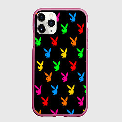 Чехол iPhone 11 Pro матовый PLAYBOY, цвет: 3D-малиновый