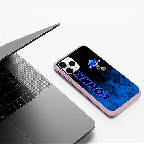 Чехол iPhone 11 Pro матовый SONIC / 3D-Розовый – фото 3