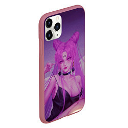 Чехол iPhone 11 Pro матовый PINK HEAR, цвет: 3D-малиновый — фото 2