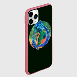 Чехол iPhone 11 Pro матовый СЕЙЛОР МУН, цвет: 3D-малиновый — фото 2