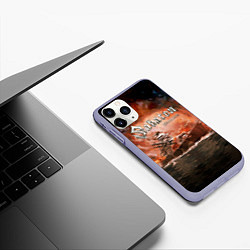 Чехол iPhone 11 Pro матовый Sabaton, цвет: 3D-светло-сиреневый — фото 2