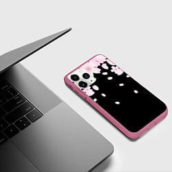 Чехол iPhone 11 Pro матовый САКУРА, цвет: 3D-малиновый — фото 2