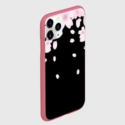 Чехол iPhone 11 Pro матовый САКУРА, цвет: 3D-малиновый — фото 2