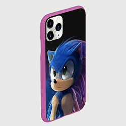 Чехол iPhone 11 Pro матовый SONIC, цвет: 3D-фиолетовый — фото 2