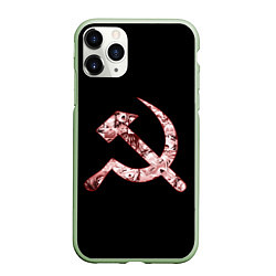 Чехол iPhone 11 Pro матовый Anime USSR, цвет: 3D-салатовый