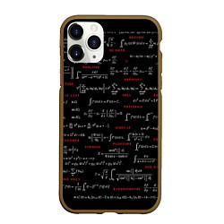 Чехол iPhone 11 Pro матовый Математические формулы, цвет: 3D-коричневый