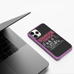 Чехол iPhone 11 Pro матовый Очень Странные Дела, цвет: 3D-фиолетовый — фото 2