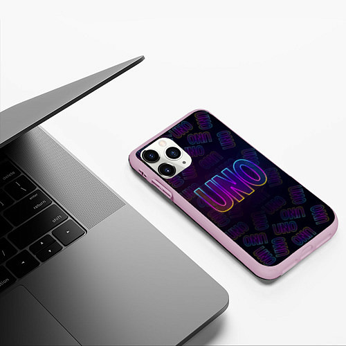 Чехол iPhone 11 Pro матовый Little Big: UNO / 3D-Розовый – фото 3