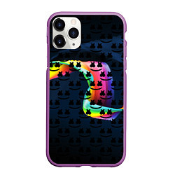 Чехол iPhone 11 Pro матовый MARSMELLO, цвет: 3D-фиолетовый