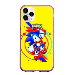 Чехол iPhone 11 Pro матовый SONIC, цвет: 3D-фиолетовый