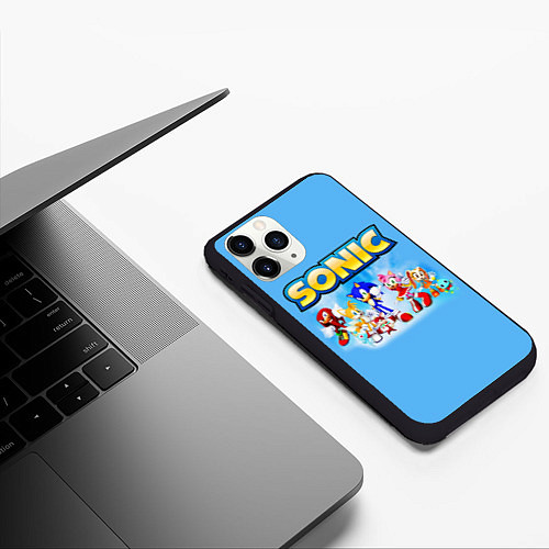 Чехол iPhone 11 Pro матовый SONIC / 3D-Черный – фото 3