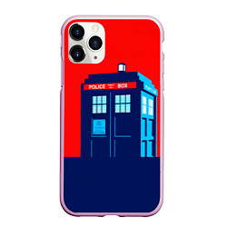 Чехол iPhone 11 Pro матовый IN TARDIS WE TRUST, цвет: 3D-розовый