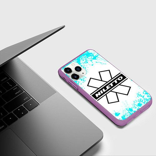 Чехол iPhone 11 Pro матовый NILETTO / 3D-Фиолетовый – фото 3