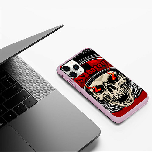 Чехол iPhone 11 Pro матовый SABATON / 3D-Розовый – фото 3