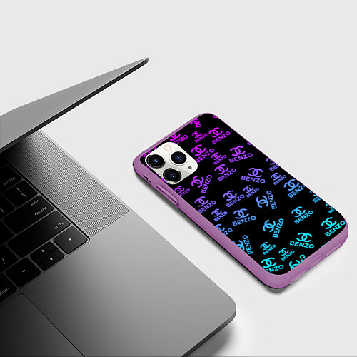 Чехол iPhone 11 Pro матовый Benzo Gang - Big Baby Tape / 3D-Фиолетовый – фото 3