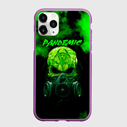 Чехол iPhone 11 Pro матовый Пандемия, цвет: 3D-фиолетовый